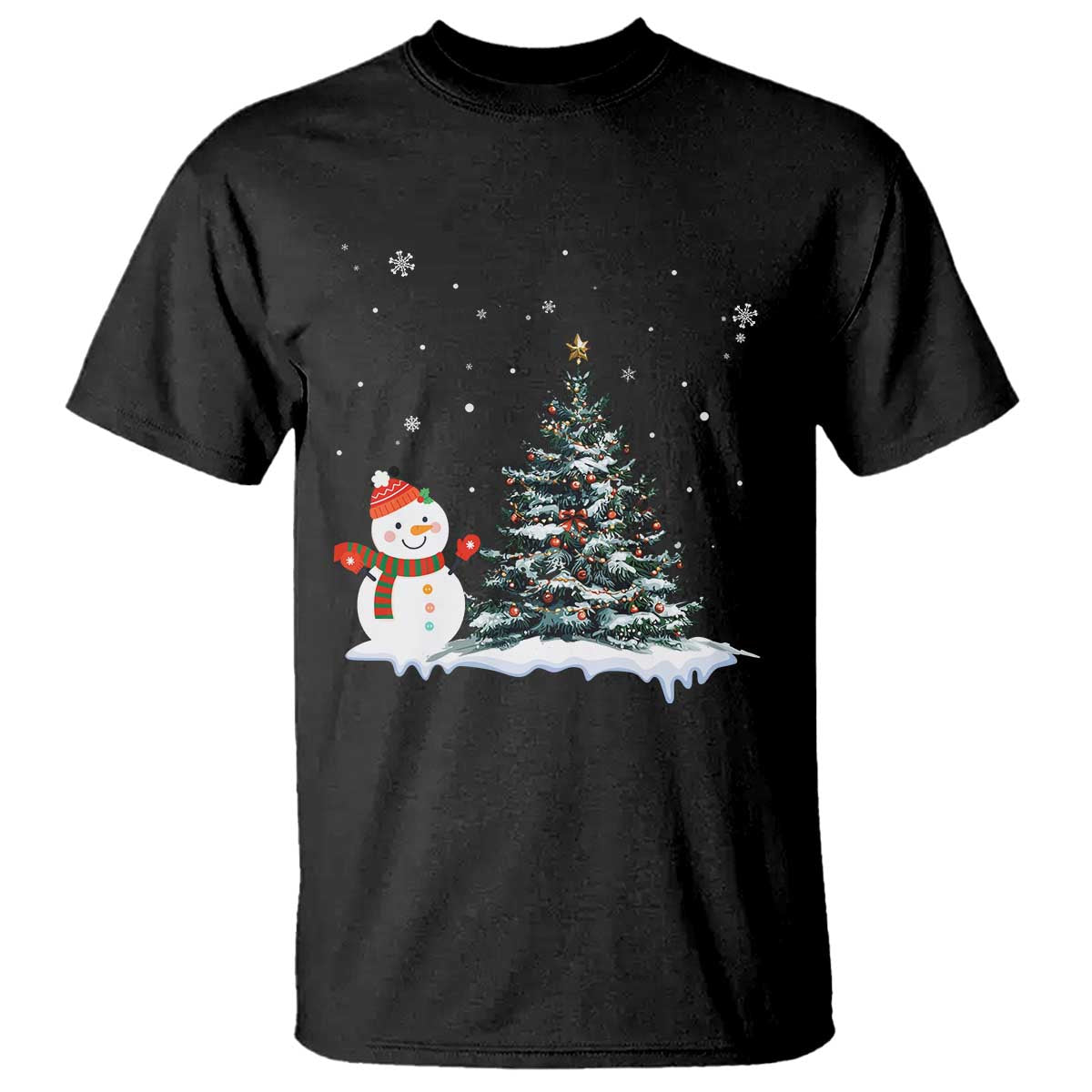 Christmas Snowman T Shirt Funny Snowmen With Christmas Tree - Wonder Print Shop