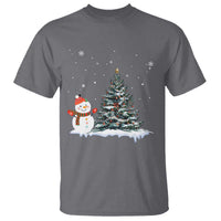 Christmas Snowman T Shirt Funny Snowmen With Christmas Tree - Wonder Print Shop