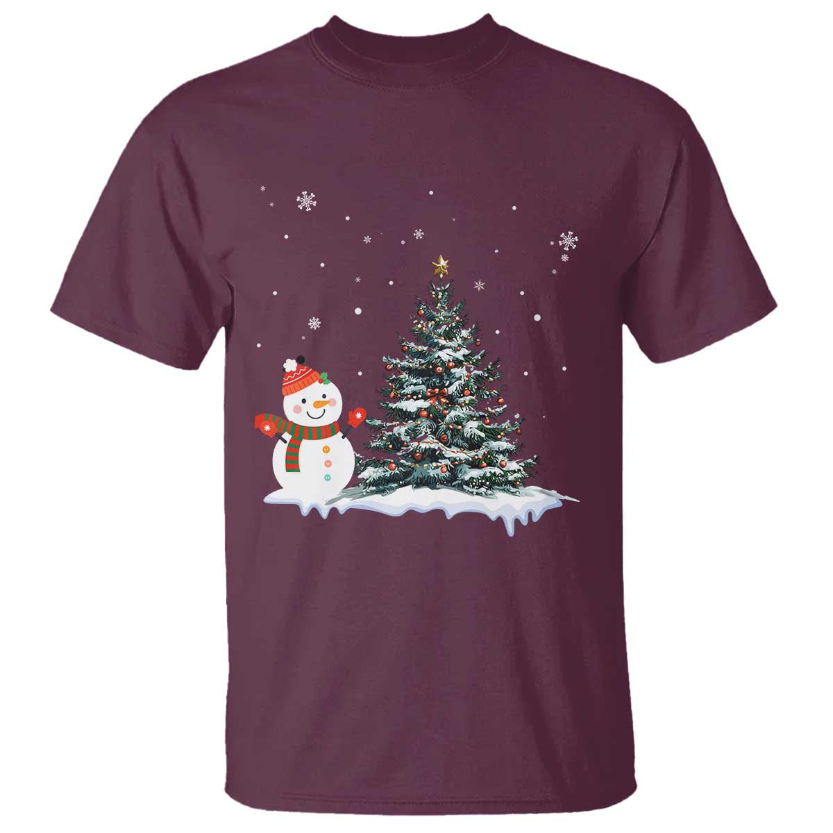 Christmas Snowman T Shirt Funny Snowmen With Christmas Tree - Wonder Print Shop