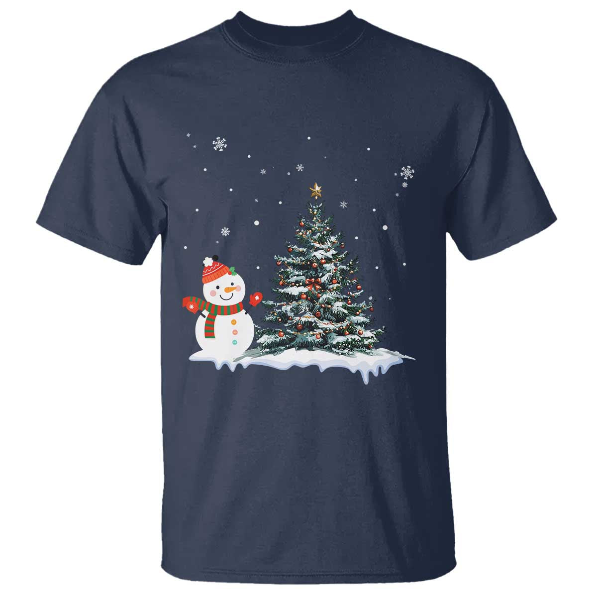 Christmas Snowman T Shirt Funny Snowmen With Christmas Tree - Wonder Print Shop