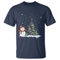 Christmas Snowman T Shirt Funny Snowmen With Christmas Tree - Wonder Print Shop