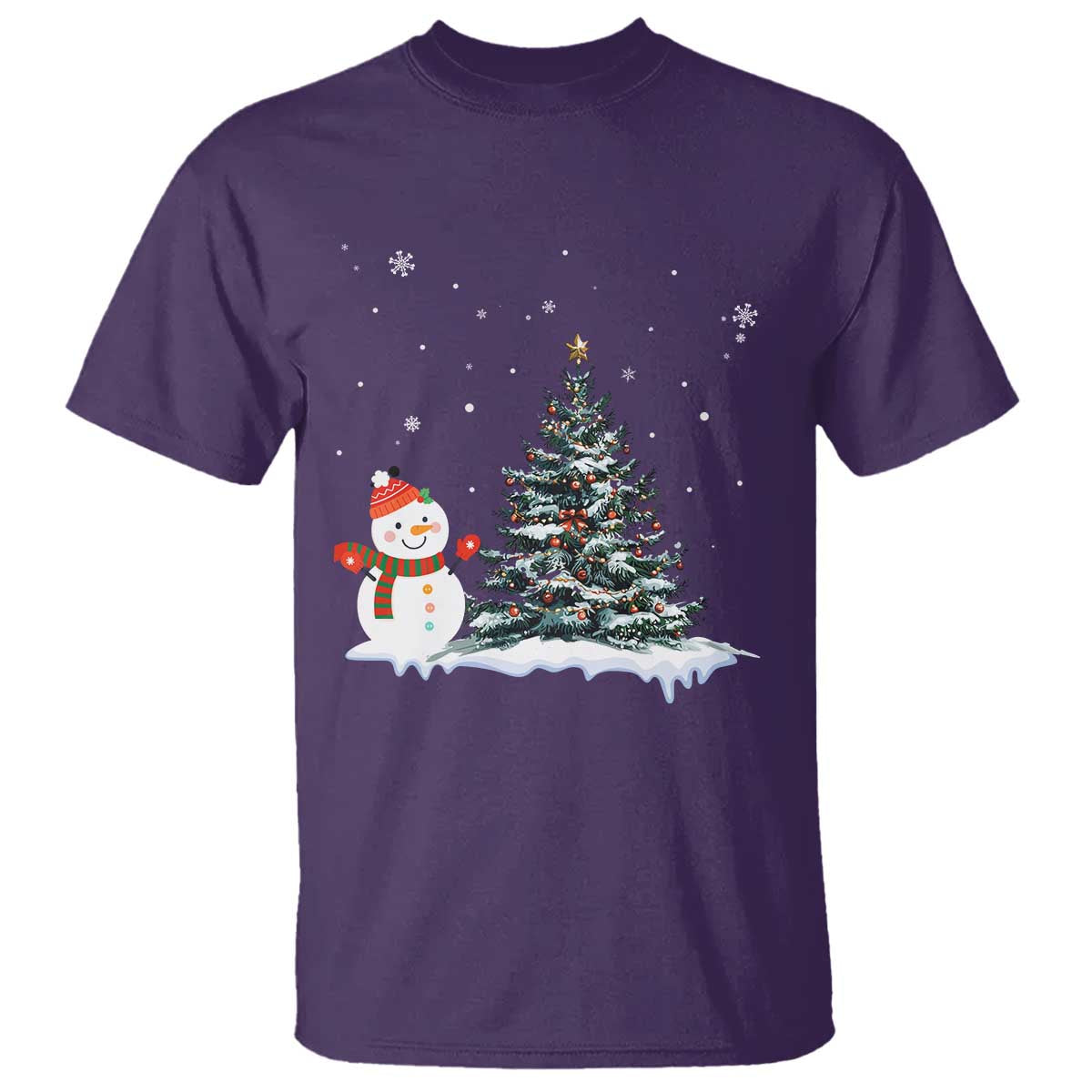 Christmas Snowman T Shirt Funny Snowmen With Christmas Tree - Wonder Print Shop