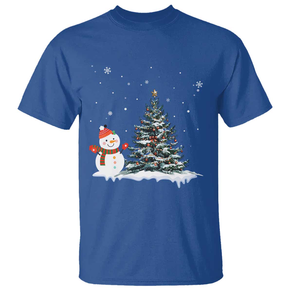 Christmas Snowman T Shirt Funny Snowmen With Christmas Tree - Wonder Print Shop