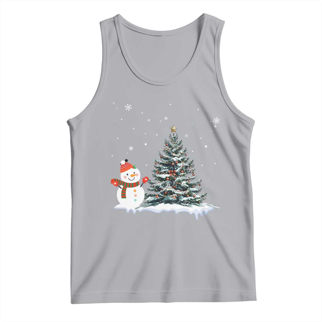 Christmas Snowman Tank Top Funny Snowmen With Christmas Tree - Wonder Print Shop
