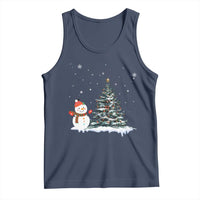 Christmas Snowman Tank Top Funny Snowmen With Christmas Tree - Wonder Print Shop