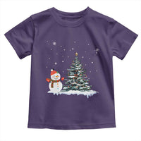 Christmas Snowman Toddler T Shirt Funny Snowmen With Christmas Tree - Wonder Print Shop