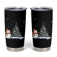 Christmas Snowman Tumbler Cup Funny Snowmen With Christmas Tree