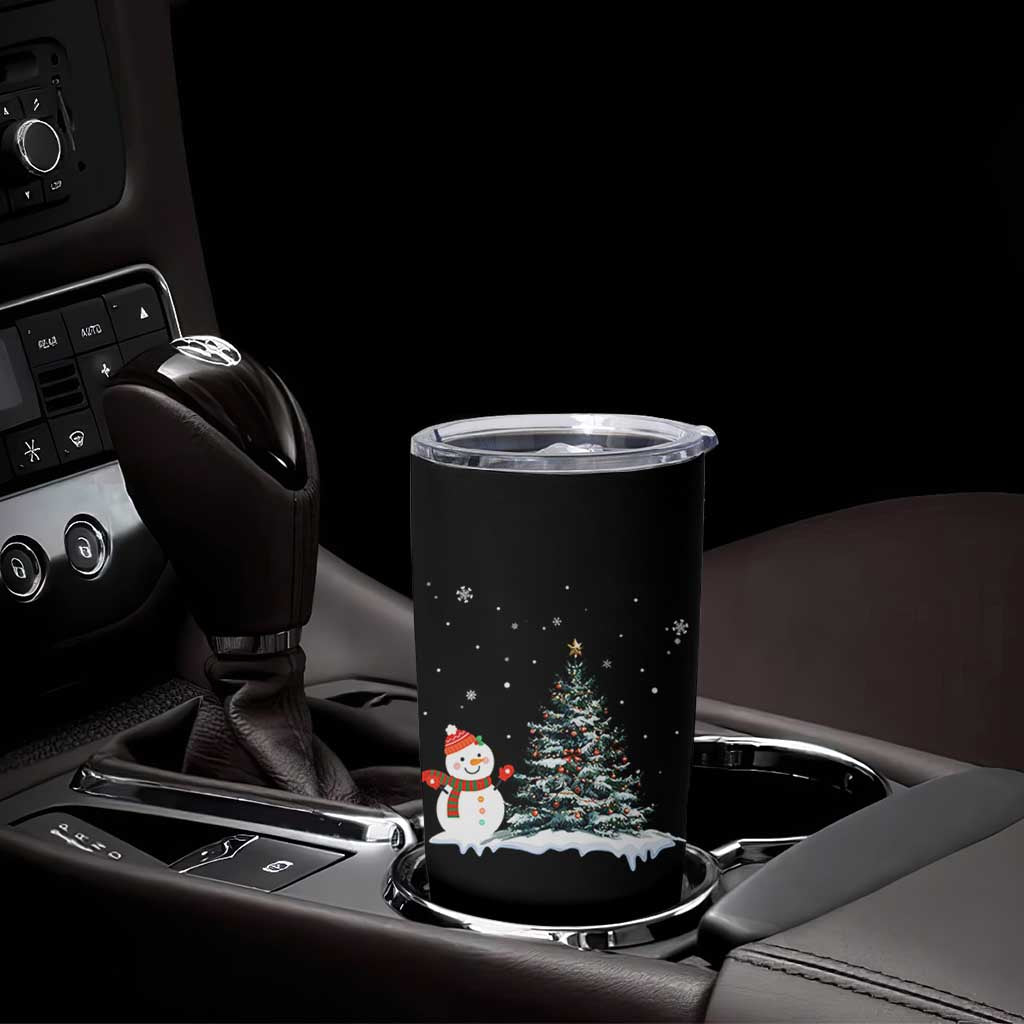 Christmas Snowman Tumbler Cup Funny Snowmen With Christmas Tree