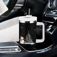 Christmas Snowman Tumbler With Handle Funny Snowmen With Christmas Tree