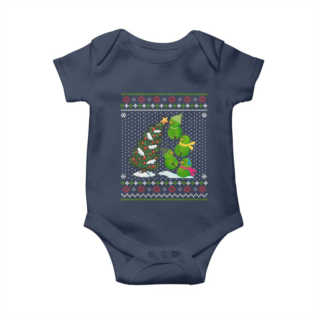 Christmas Snowman Squad Baby Onesie Funny Holiday Snowmen With Xmas Tree - Wonder Print Shop