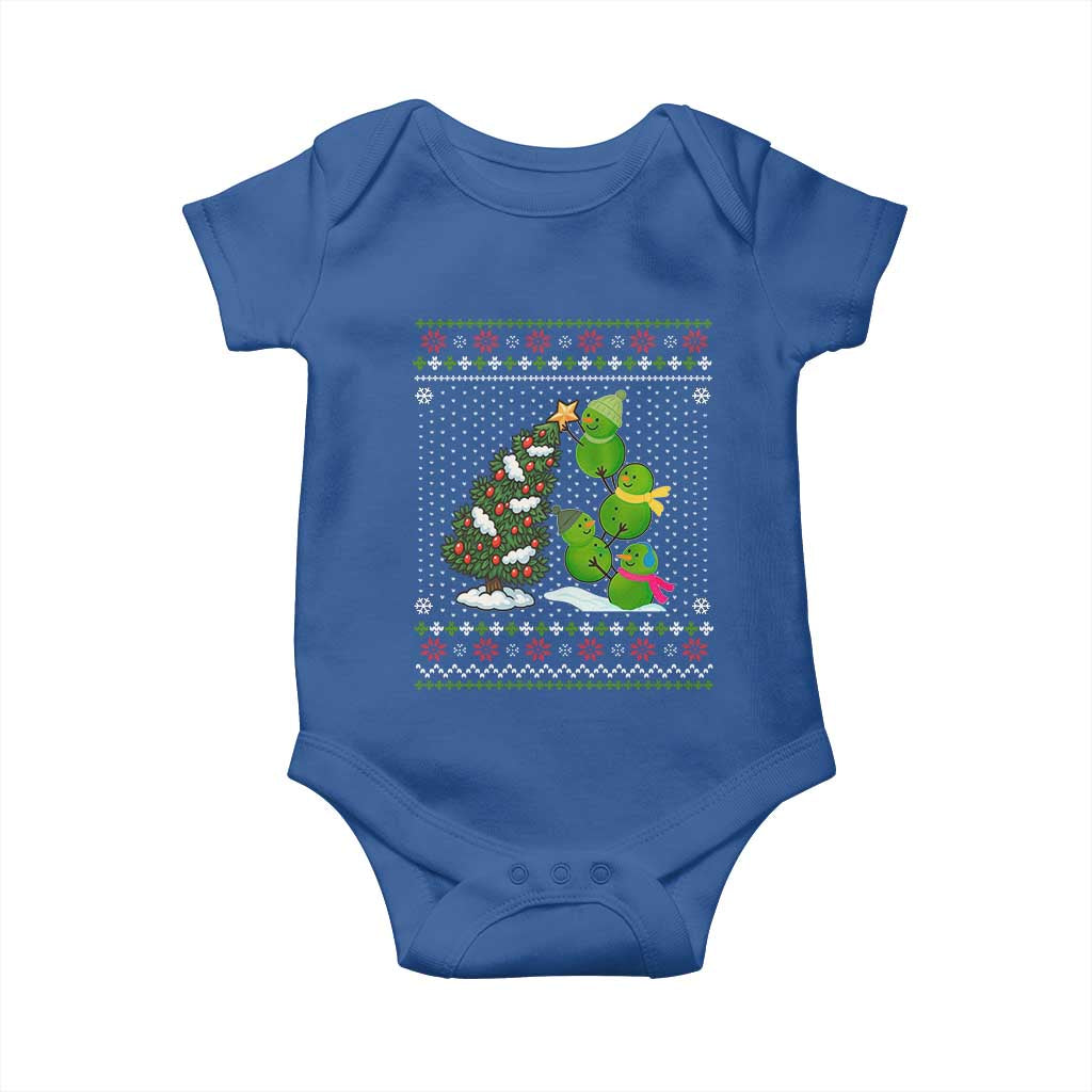 Christmas Snowman Squad Baby Onesie Funny Holiday Snowmen With Xmas Tree - Wonder Print Shop