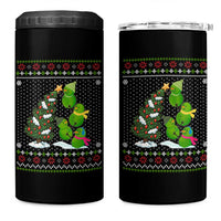 Christmas Snowman Squad 4 in 1 Can Cooler Tumbler Funny Holiday Snowmen With Xmas Tree