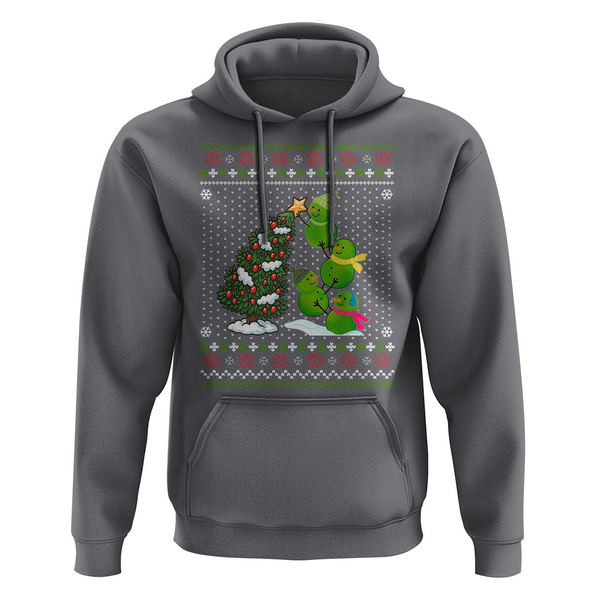 Christmas Snowman Squad Hoodie Funny Holiday Snowmen With Xmas Tree - Wonder Print Shop