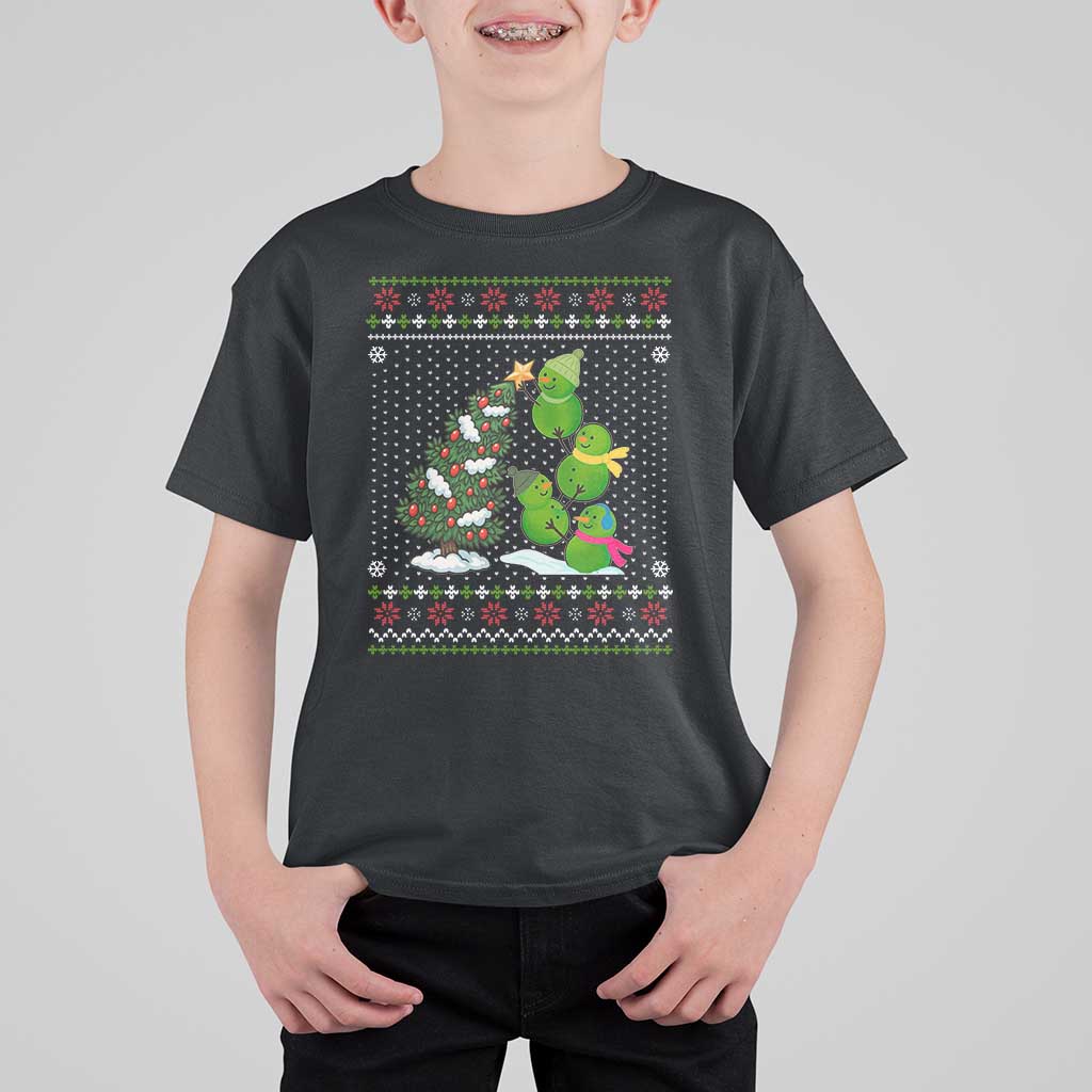 Christmas Snowman Squad T Shirt For Kid Funny Holiday Snowmen With Xmas Tree - Wonder Print Shop