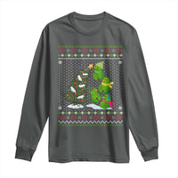 Christmas Snowman Squad Long Sleeve Shirt Funny Holiday Snowmen With Xmas Tree - Wonder Print Shop