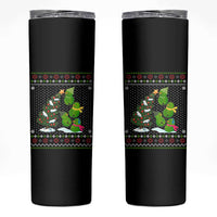 Christmas Snowman Squad Skinny Tumbler Funny Holiday Snowmen With Xmas Tree