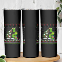 Christmas Snowman Squad Skinny Tumbler Funny Holiday Snowmen With Xmas Tree