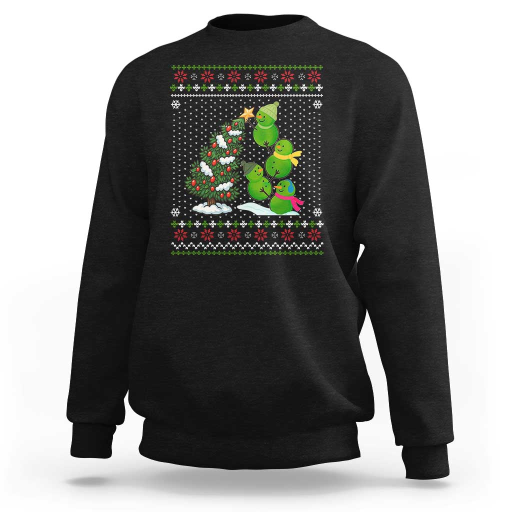 Christmas Snowman Squad Sweatshirt Funny Holiday Snowmen With Xmas Tree - Wonder Print Shop