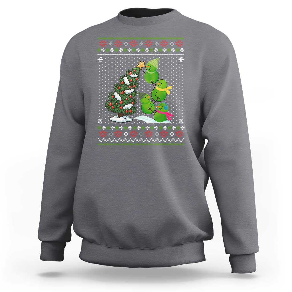 Christmas Snowman Squad Sweatshirt Funny Holiday Snowmen With Xmas Tree - Wonder Print Shop