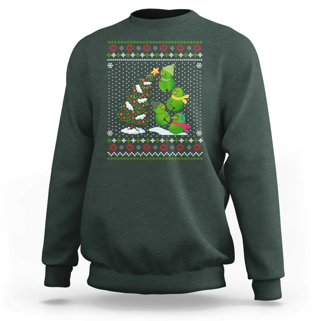 Christmas Snowman Squad Sweatshirt Funny Holiday Snowmen With Xmas Tree - Wonder Print Shop