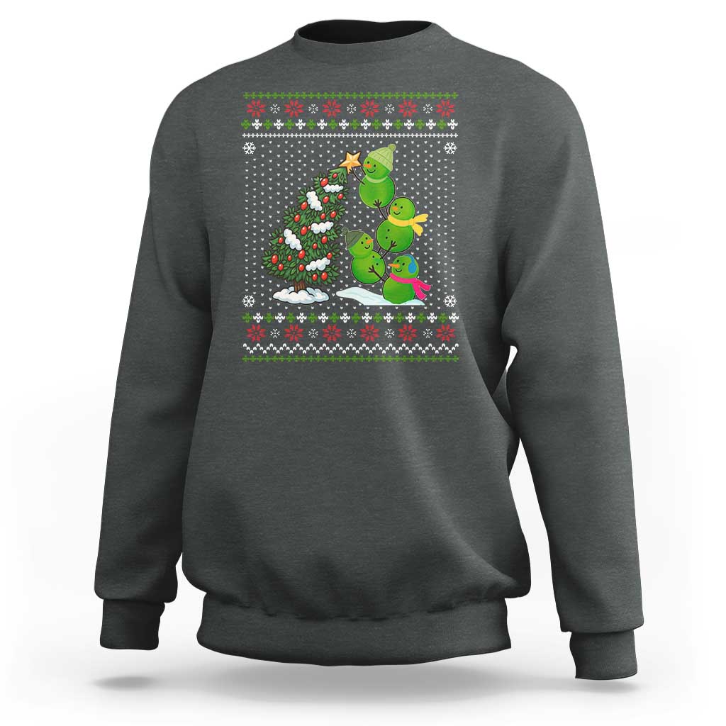 Christmas Snowman Squad Sweatshirt Funny Holiday Snowmen With Xmas Tree - Wonder Print Shop