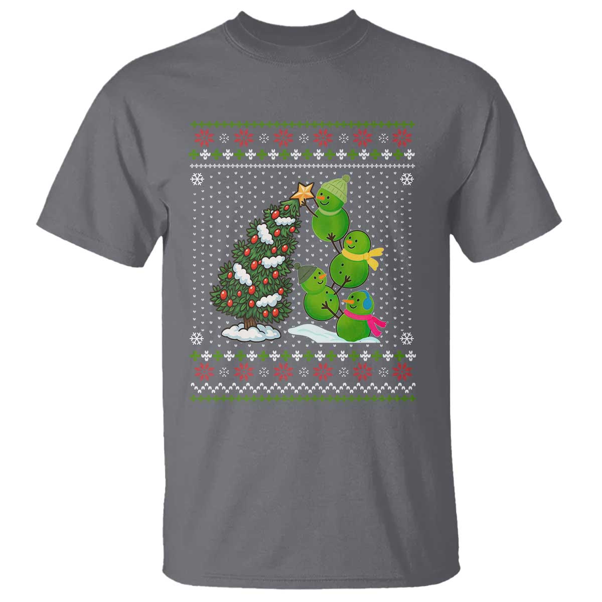 Christmas Snowman Squad T Shirt Funny Holiday Snowmen With Xmas Tree - Wonder Print Shop