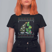 Christmas Snowman Squad T Shirt For Women Funny Holiday Snowmen With Xmas Tree - Wonder Print Shop