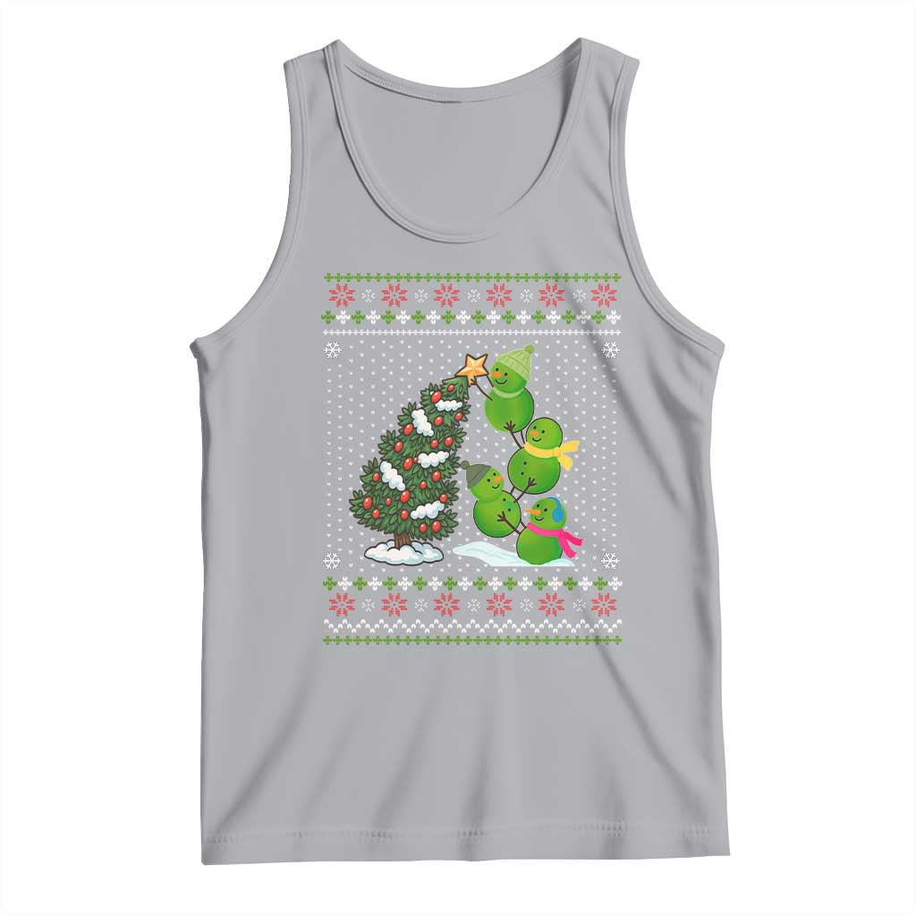Christmas Snowman Squad Tank Top Funny Holiday Snowmen With Xmas Tree - Wonder Print Shop