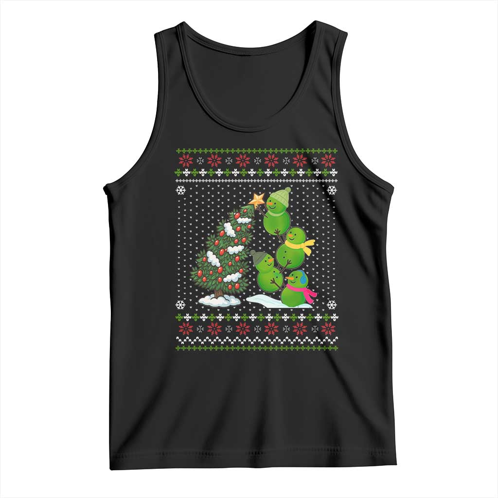 Christmas Snowman Squad Tank Top Funny Holiday Snowmen With Xmas Tree - Wonder Print Shop
