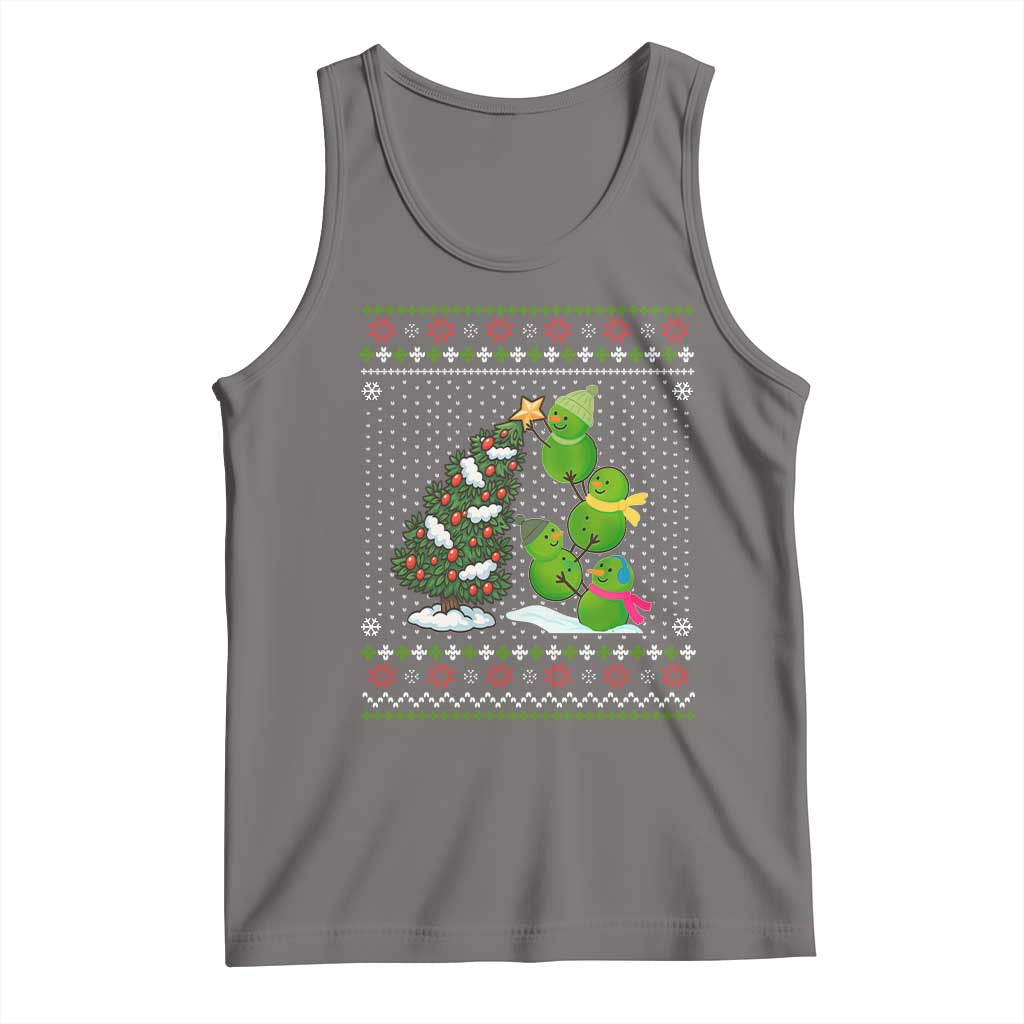 Christmas Snowman Squad Tank Top Funny Holiday Snowmen With Xmas Tree - Wonder Print Shop