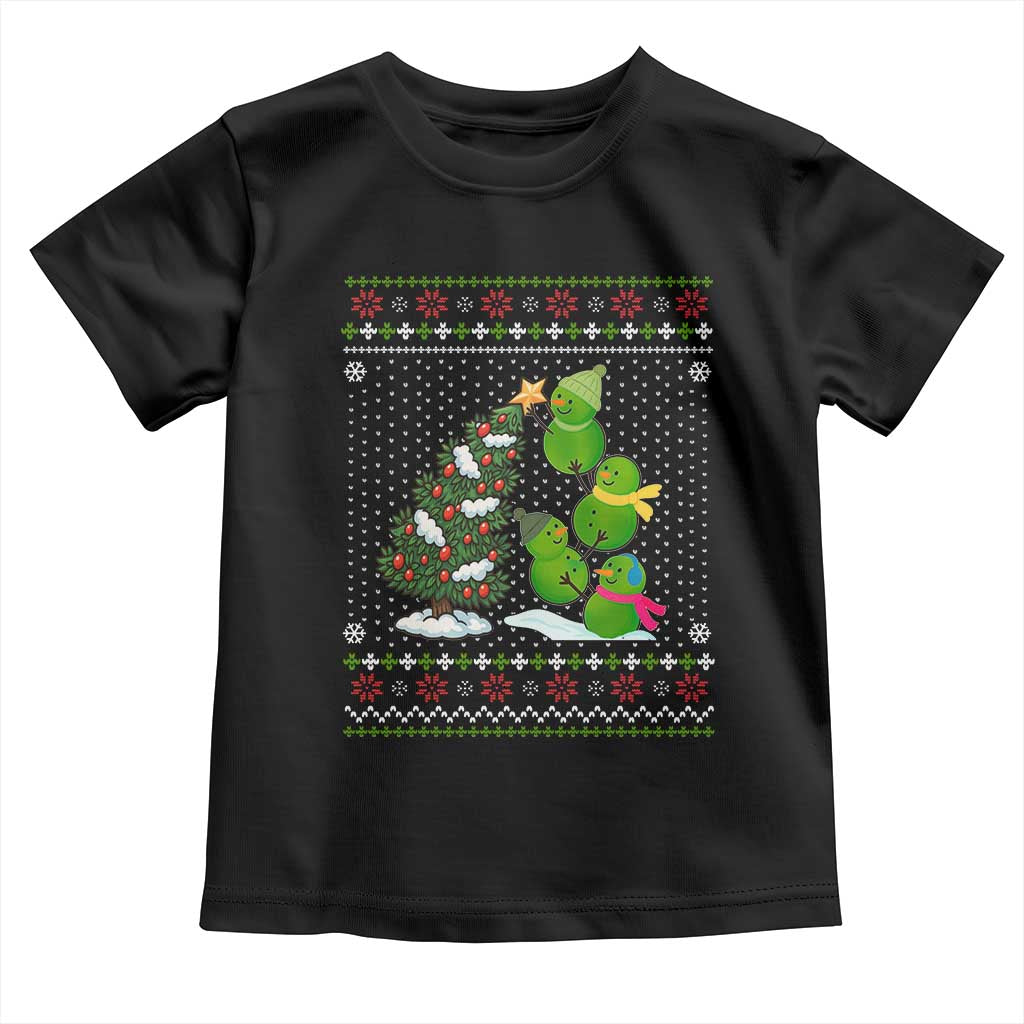 Christmas Snowman Squad Toddler T Shirt Funny Holiday Snowmen With Xmas Tree - Wonder Print Shop