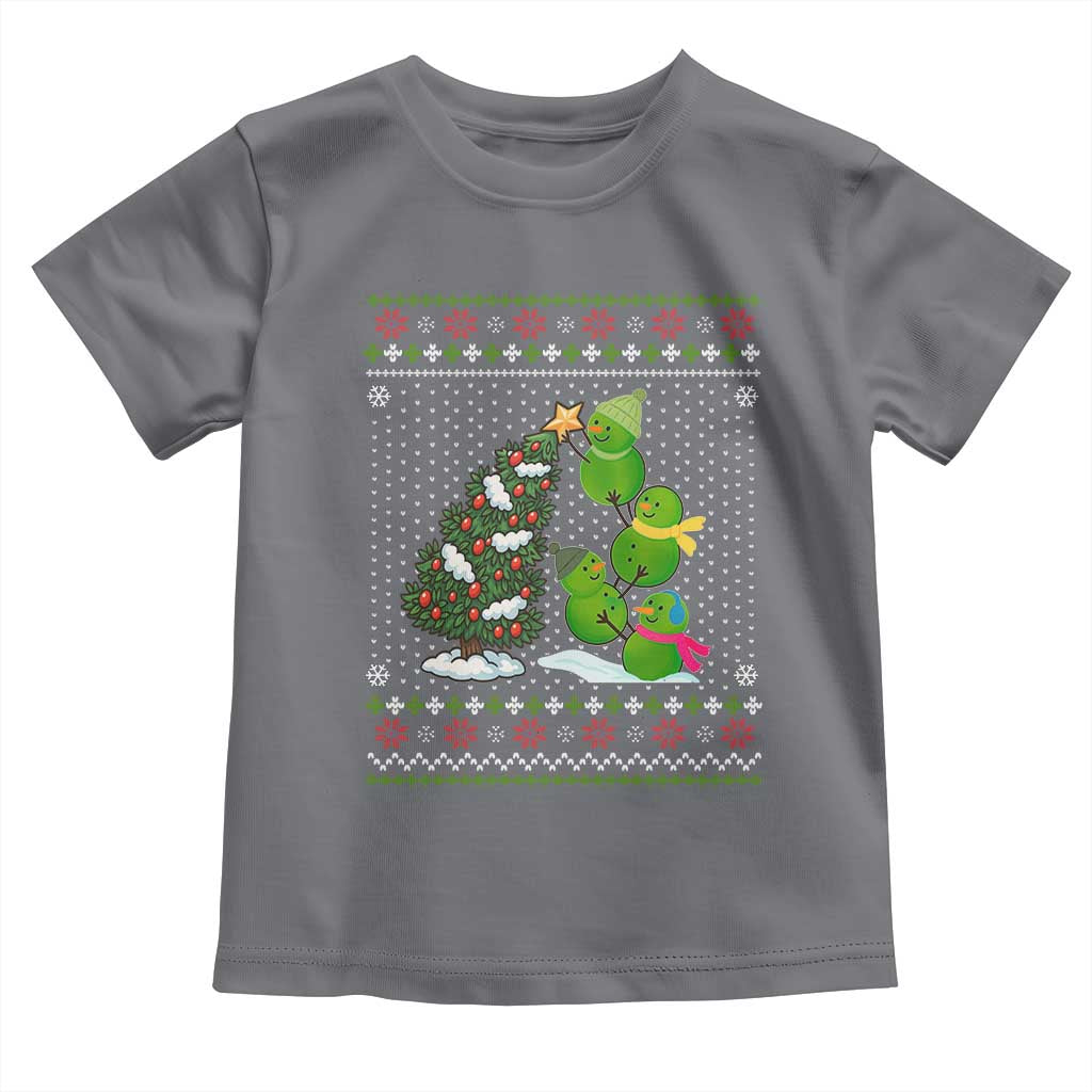 Christmas Snowman Squad Toddler T Shirt Funny Holiday Snowmen With Xmas Tree - Wonder Print Shop
