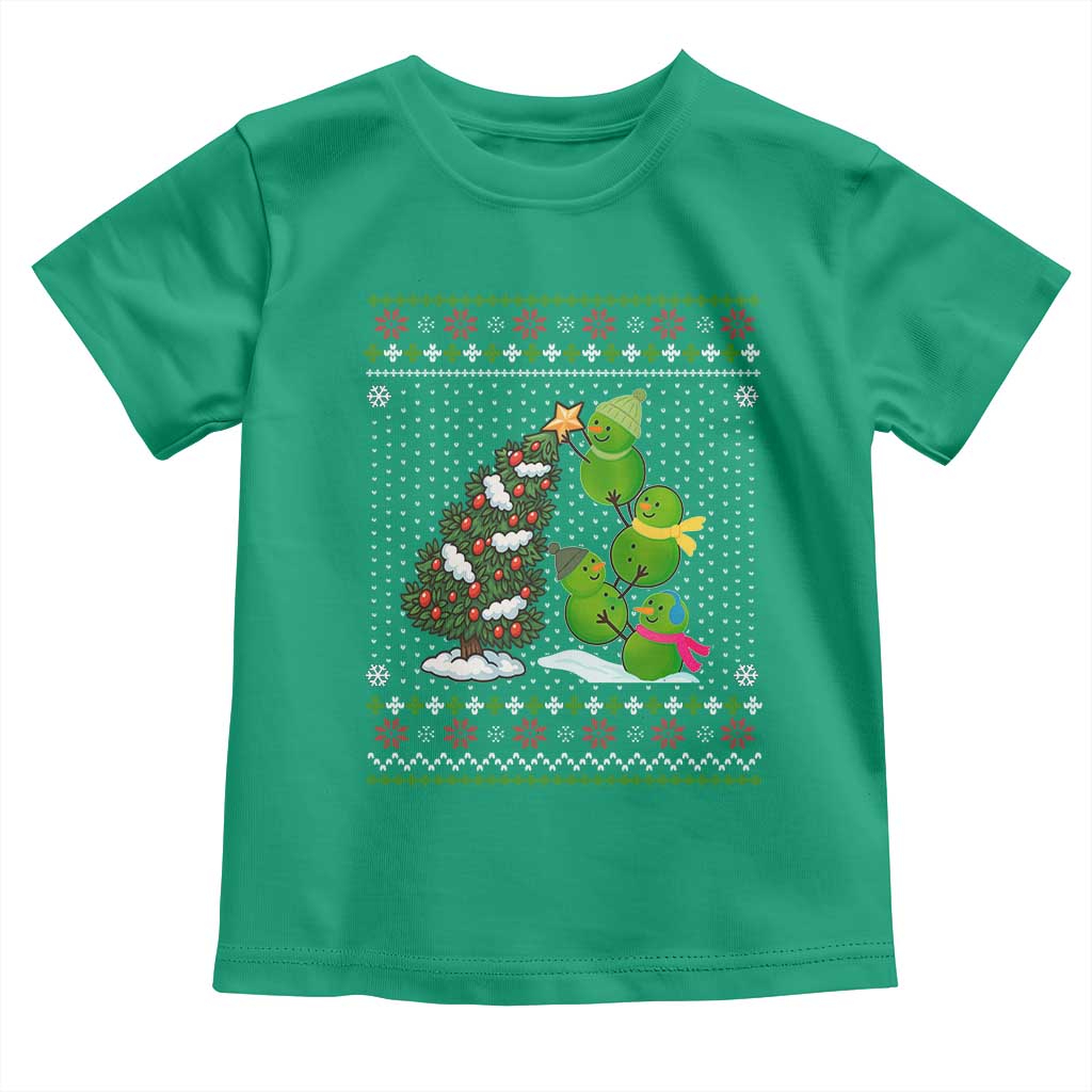 Christmas Snowman Squad Toddler T Shirt Funny Holiday Snowmen With Xmas Tree - Wonder Print Shop