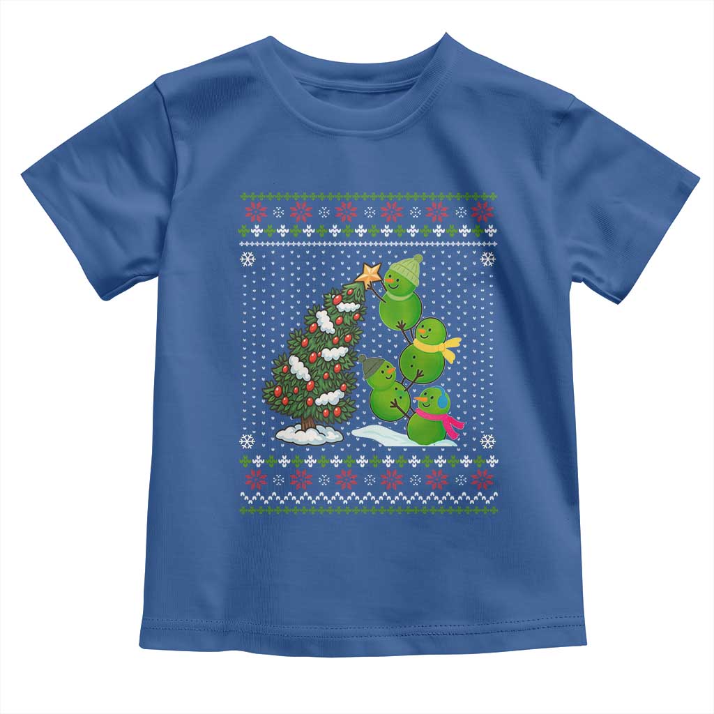 Christmas Snowman Squad Toddler T Shirt Funny Holiday Snowmen With Xmas Tree - Wonder Print Shop