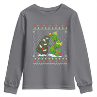 Christmas Snowman Squad Youth Sweatshirt Funny Holiday Snowmen With Xmas Tree - Wonder Print Shop