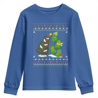 Christmas Snowman Squad Youth Sweatshirt Funny Holiday Snowmen With Xmas Tree - Wonder Print Shop