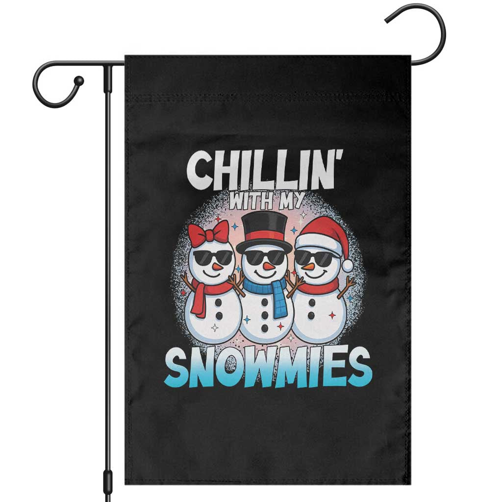 Christmas Snowman Garden Flag Chillin With My Snowmies Christmas Snowman - Wonder Print Shop