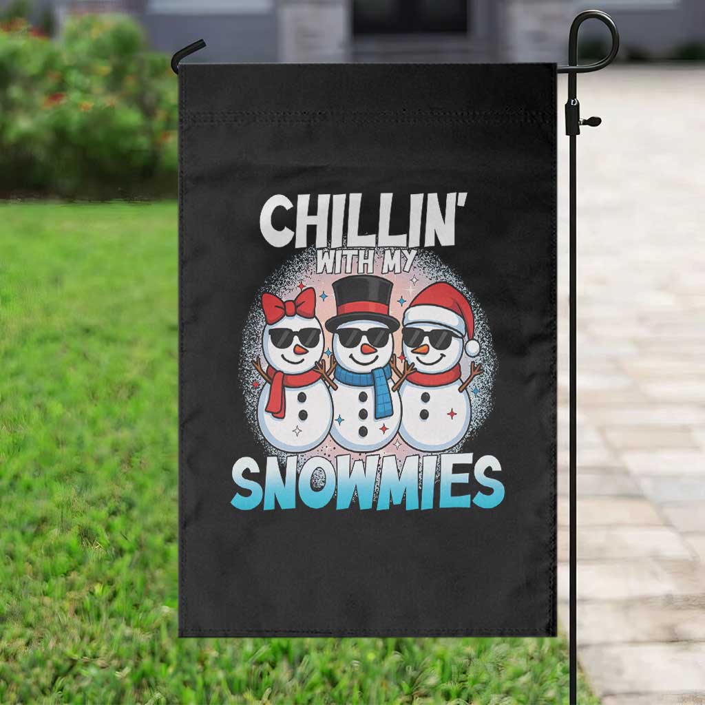 Christmas Snowman Garden Flag Chillin With My Snowmies Christmas Snowman - Wonder Print Shop