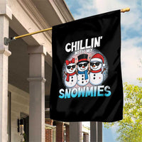 Christmas Snowman Garden Flag Chillin With My Snowmies Christmas Snowman - Wonder Print Shop