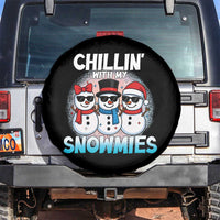 Christmas Snowman Spare Tire Cover Chillin With My Snowmies Christmas Snowman - Wonder Print Shop