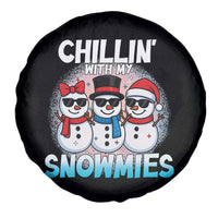 Christmas Snowman Spare Tire Cover Chillin With My Snowmies Christmas Snowman - Wonder Print Shop