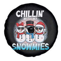 Christmas Snowman Spare Tire Cover Chillin With My Snowmies Christmas Snowman - Wonder Print Shop