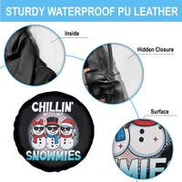 Christmas Snowman Spare Tire Cover Chillin With My Snowmies Christmas Snowman - Wonder Print Shop