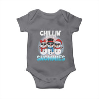 Christmas Snowman Baby Onesie Chillin With My Snowmies Christmas Snowman - Wonder Print Shop