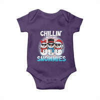 Christmas Snowman Baby Onesie Chillin With My Snowmies Christmas Snowman - Wonder Print Shop
