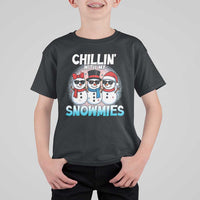 Christmas Snowman T Shirt For Kid Chillin With My Snowmies Christmas Snowman - Wonder Print Shop