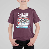 Christmas Snowman T Shirt For Kid Chillin With My Snowmies Christmas Snowman - Wonder Print Shop
