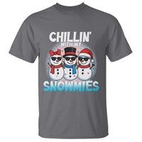 Christmas Snowman T Shirt Chillin With My Snowmies Christmas Snowman - Wonder Print Shop