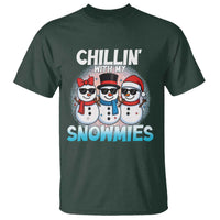 Christmas Snowman T Shirt Chillin With My Snowmies Christmas Snowman - Wonder Print Shop