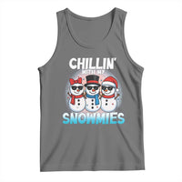 Christmas Snowman Tank Top Chillin With My Snowmies Christmas Snowman - Wonder Print Shop